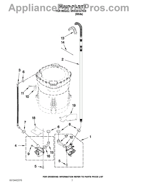 Parts for Maytag MVWB750YW0: Pump Parts - AppliancePartsPros.com