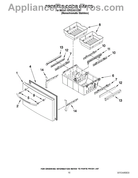 Parts for Maytag MFI2269VEM7: Freezer Door Parts - AppliancePartsPros.com