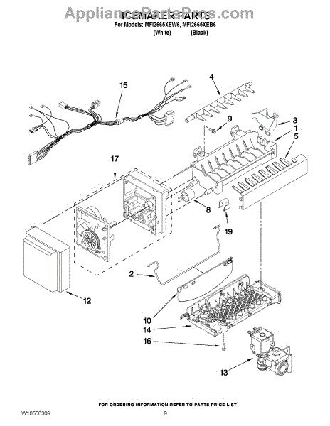Parts for Maytag MFI2665XEW6: Icemaker Parts - AppliancePartsPros.com