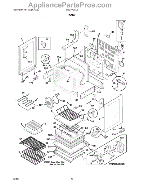 Parts for Electrolux EI30IF40LSB: Body Parts - AppliancePartsPros.com