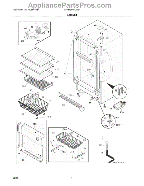 Parts for Electrolux FFFH21F6QWB: Cabinet Parts - AppliancePartsPros.com