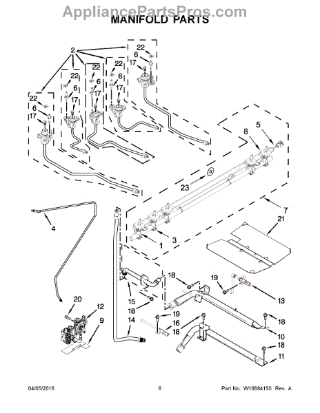 Parts For Whirlpool Weg745h0fs0 Manifold Parts