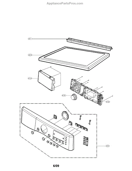 Parts for LG DLE2701V: Control Panel and Plate Parts ...