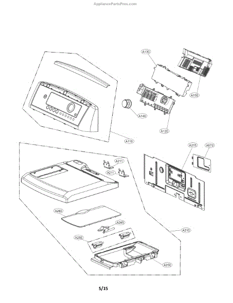 Parts for LG DLEX5780VE: Control Panel Parts - AppliancePartsPros.com