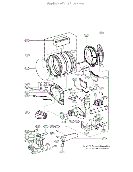 Parts for LG DLG2351R: Drum and Motor Assembly Parts ...