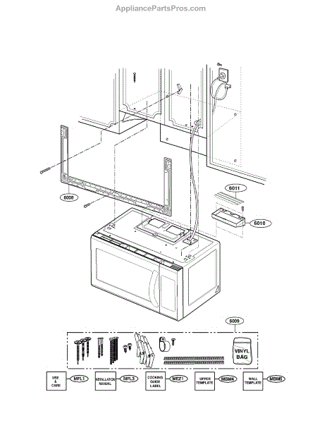 Parts for LG LMH2016SW: Installation Parts - AppliancePartsPros.com