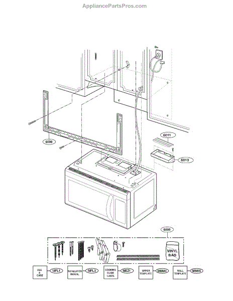 Parts for LG LMV1813SB: Installation Parts - AppliancePartsPros.com