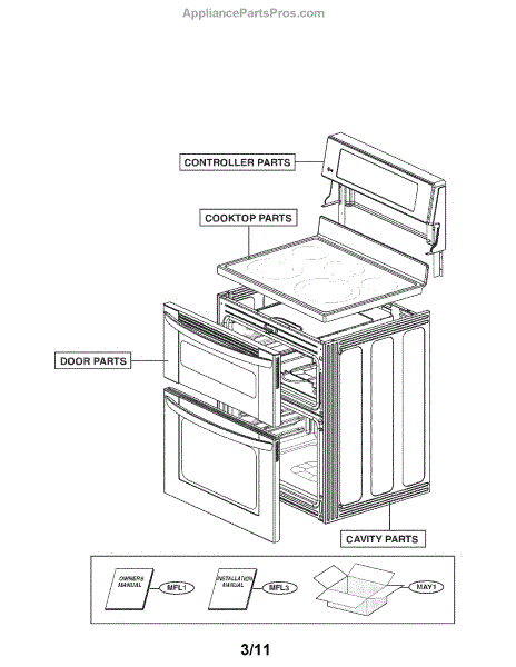 Parts for LG LDE3017ST: Accessory Parts - AppliancePartsPros.com