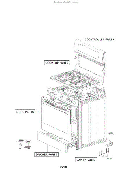 Parts for LG LRG4115ST: Accessory Parts - AppliancePartsPros.com