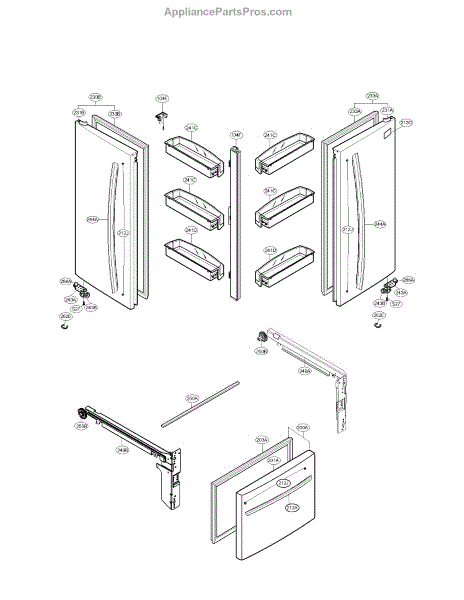 Parts for LG LFC20770ST: Door Parats Parts - AppliancePartsPros.com