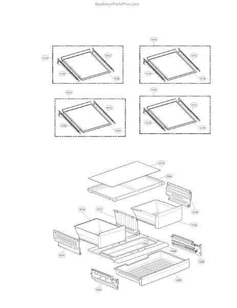 Parts for LG LFC28768ST: Refrigerator Parts - AppliancePartsPros.com