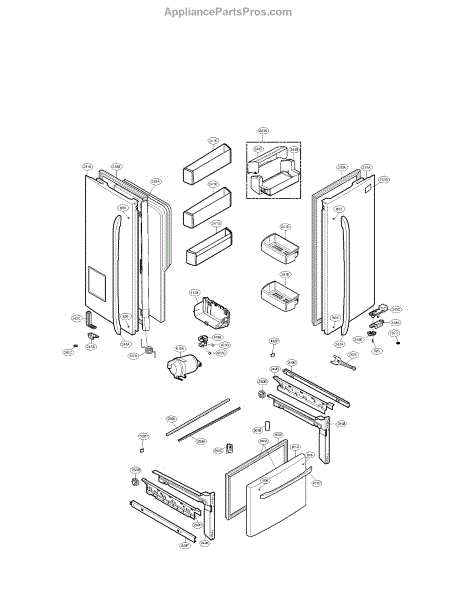 Parts for LG LFX25973ST: Door Parts - AppliancePartsPros.com