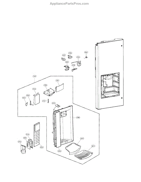 Parts For Lg Lfx25976st   01: Dispenser Parts - Appliancepartspros.com