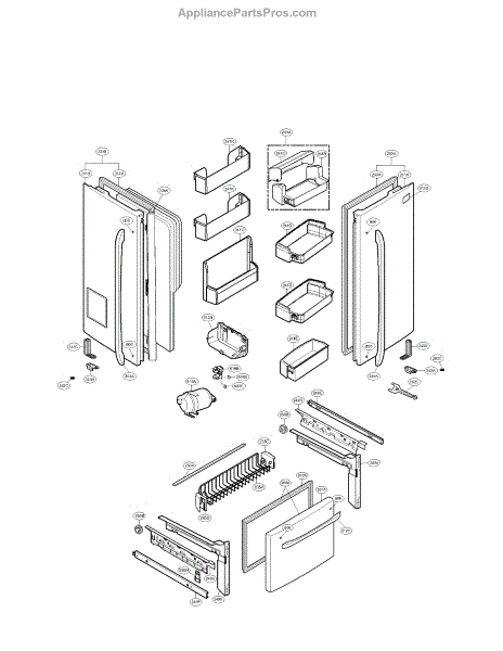 Parts for LG LFX25976ST / 00: Door Parts - AppliancePartsPros.com