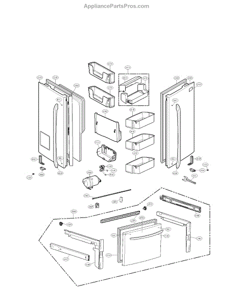 Parts for LG LFX25978SW: Door Parts - AppliancePartsPros.com