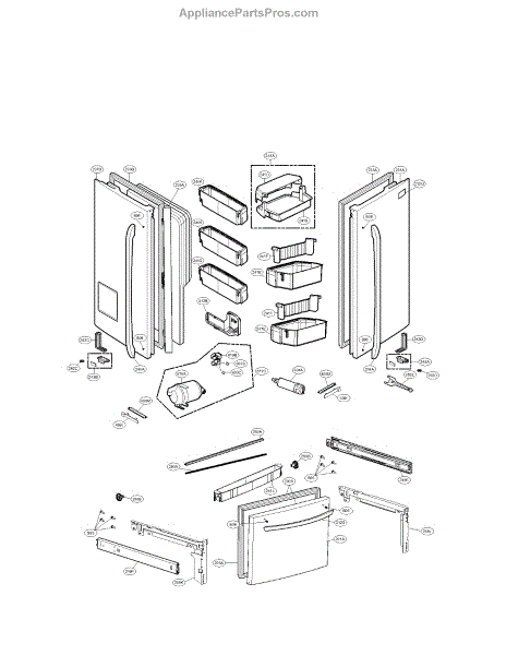 Parts for LG LFX31925ST / 00: Door Parts - AppliancePartsPros.com