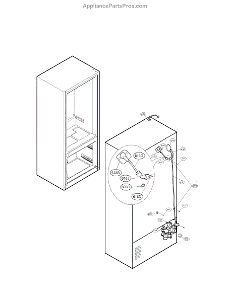 Parts for LG LFX31925ST / 00: Valve and Water Tube Parts