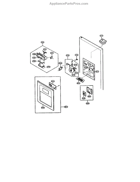 Parts for LG LRSPC2331T: Dispenser Parts - AppliancePartsPros.com