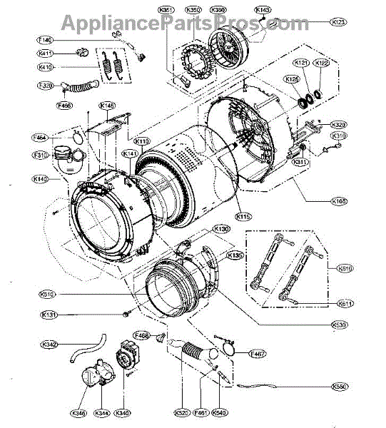 Parts for LG WM3431H: Drum Assy Parts - AppliancePartsPros.com