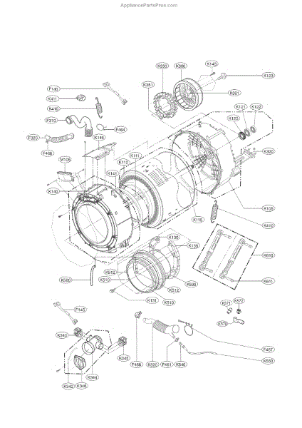 Parts for LG WM3477HW: Drum and Tub Parts - AppliancePartsPros.com