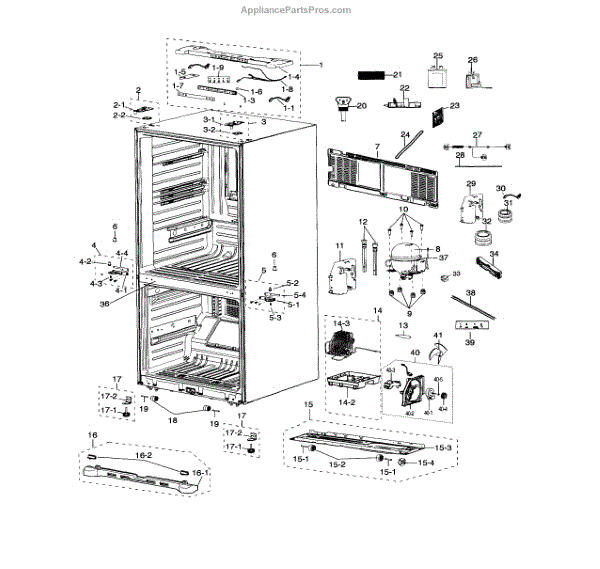 Parts for Samsung RF20HFENBBC/AA / 0000: Cabinet Parts ...