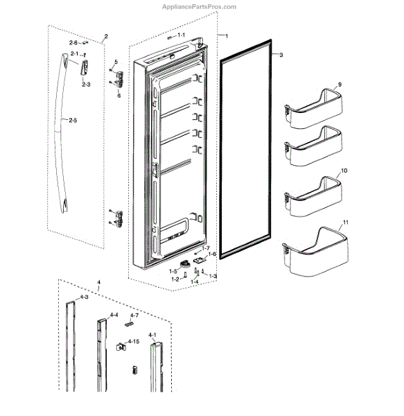 parts-for-samsung-rf20hfenbsr-aa-0000-fridge-door-l-parts