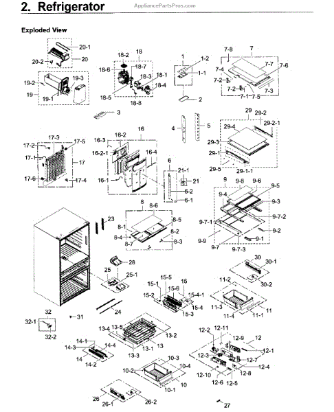 Parts for Samsung RF22KREDBSR/AA / 0004: Fridge Parts ...