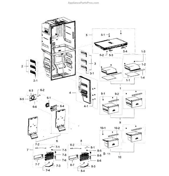 Parts for Samsung RF23J9011SR/AA / 0003: Freezer Parts ...