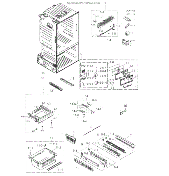 Parts For Samsung Rf263beaesg Aa   0000: Freezer Parts 