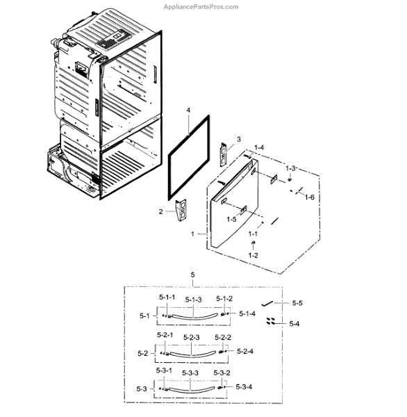 Parts For Samsung Rf263teaebc Aa 0001 Freezer Door Parts