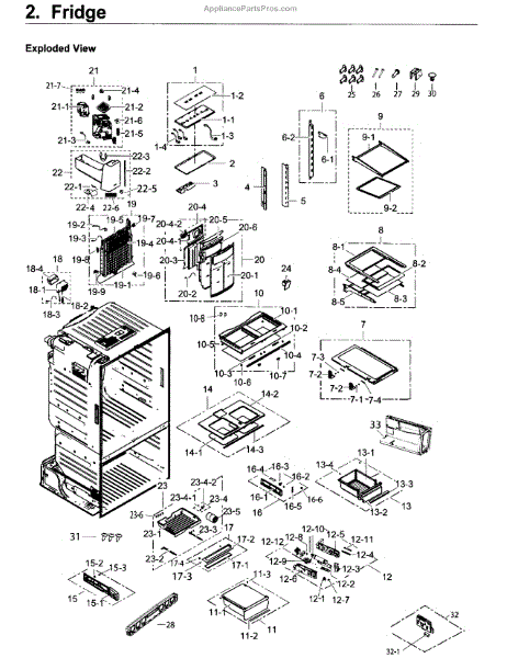 Parts for Samsung RF263TEAESG/AA / 0001: Fridge Parts ...