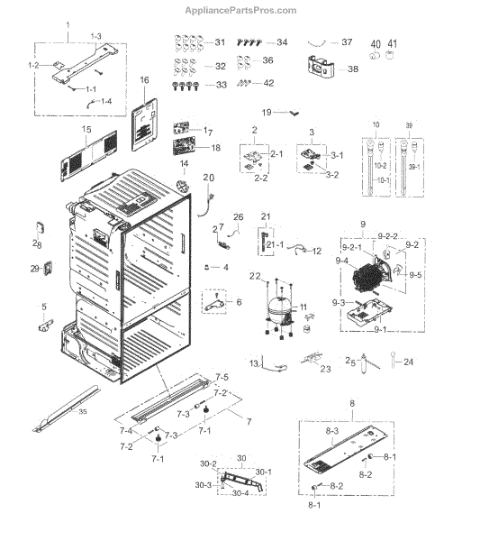 Parts for Samsung RF263TEAESR/AA / 0004: Cabinet Parts ...