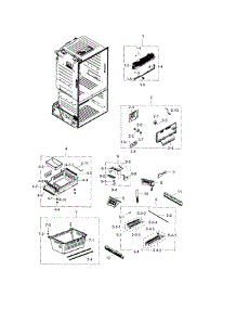 Parts for Samsung RF28HFEDTWW/AA / 0001 Refrigerator
