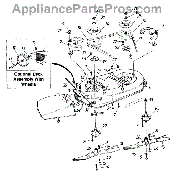 Parts for Mtd 132-332D000 / 1992: Deck Assembly Models 312D Thru 357D ...