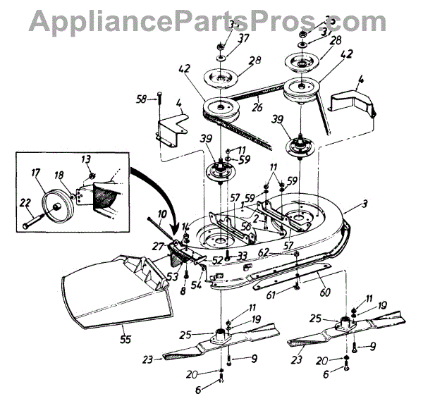 Parts for Mtd 132-650F063 / 1992: Deck Assembly Parts ...