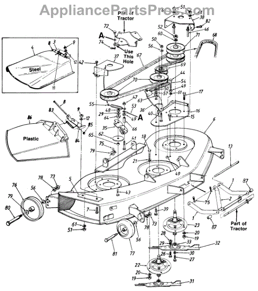 Parts for Mtd 14815-9 / 1989: 46" Parts - AppliancePartsPros.com