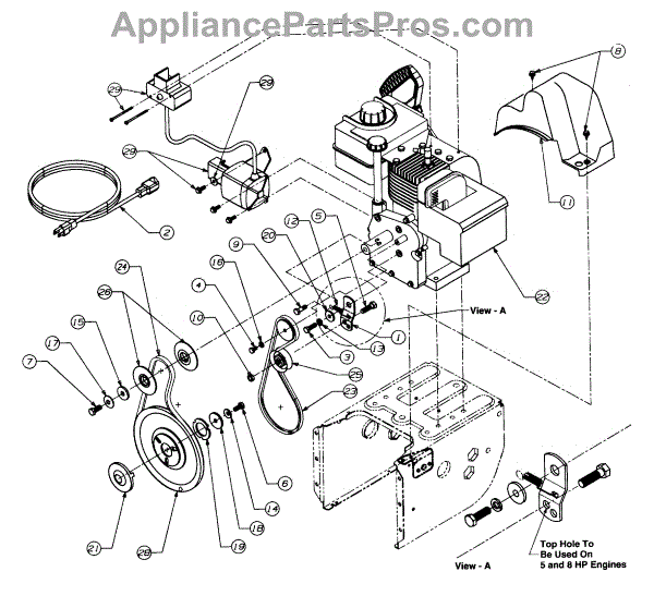 Parts for Mtd 315-611D118 / 1995: Engine and V-Belts Parts ...