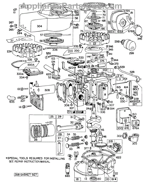 Parts for Briggs & Stratton 100902-0110-99: Complete Engine Assembly ...