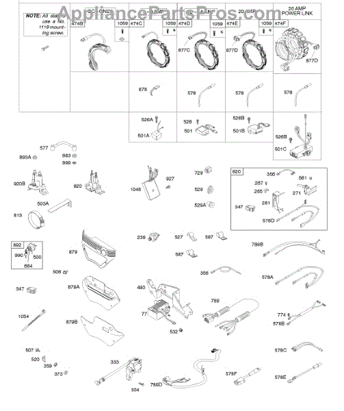 Parts for Briggs & Stratton 356447-0066-E1: Alternator, Ignition ...