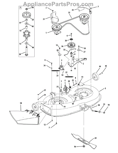 Parts for Columbia 13BC77KF897 / 2014: Mower Deck 38-Inch Parts ...