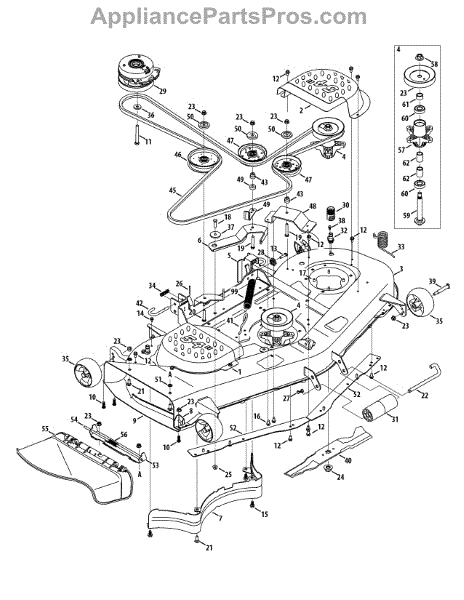Parts for Craftsman 247.204150 / 2014: Mower Deck Parts ...