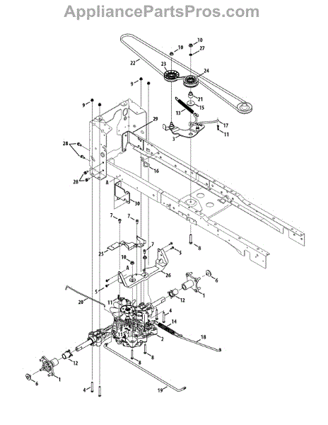 Parts for Craftsman 247.204450 / 2015: Rear Axle Parts ...