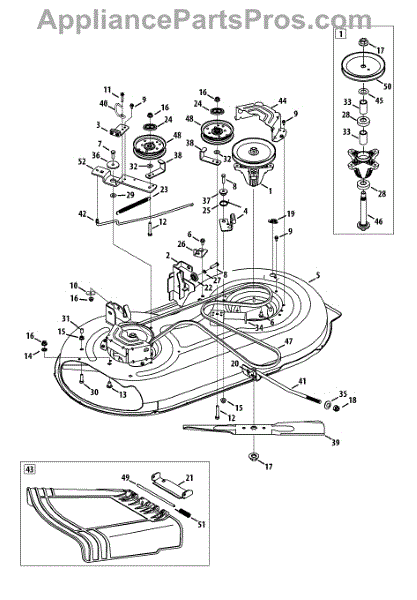 Parts for Craftsman 247.288820 / 2013: Mower Deck Parts ...