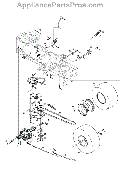 Parts for Craftsman 247.288820 / 2013: Transmission Drive Assembly ...