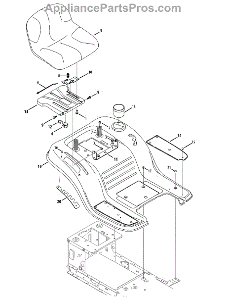 Parts for Craftsman 247.288842 / 2012: Seat & Fender Parts ...