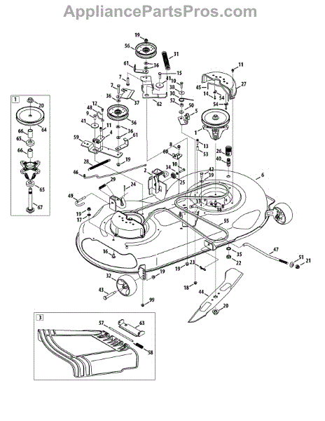 Parts for Craftsman 247.288851 / 2011: Mower Deck 46-Inch Parts ...