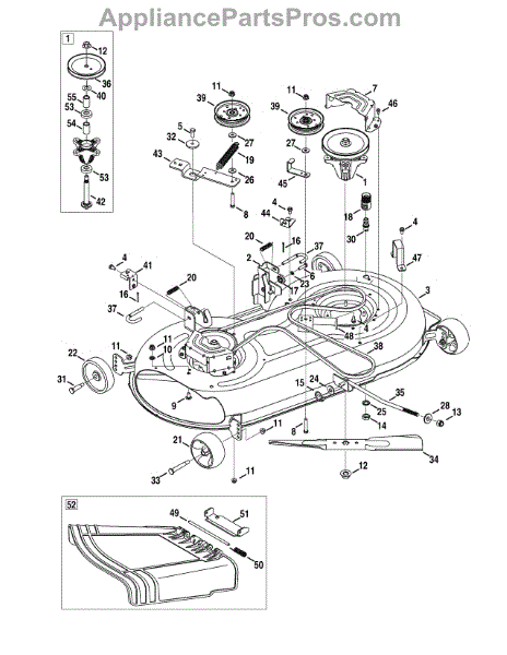 Parts for Craftsman 247.289800 / 2010: Mower Deck 42-Inch Parts ...