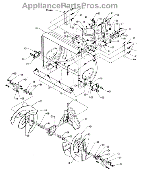 Parts for Craftsman 247.885550 / 1995: Blower Housing-24