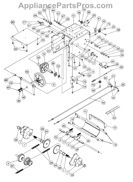 Parts for Craftsman 247.888500 / 1998: Frame Assembly Parts ...