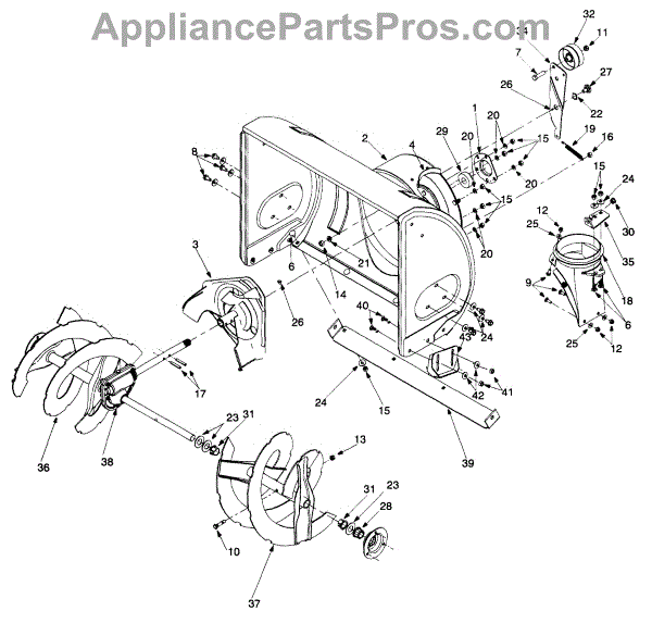 Parts for Craftsman 247.888530 / 1999: Blower Housing Parts